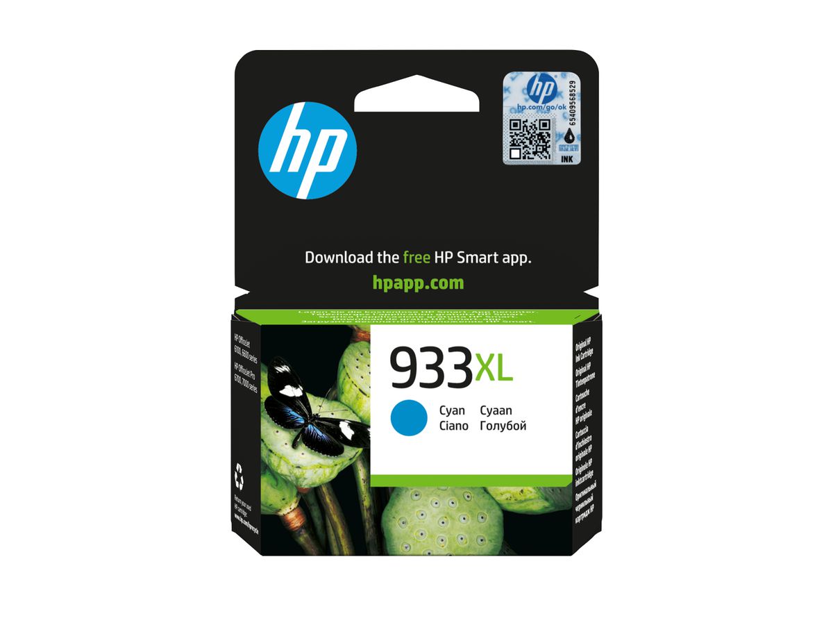HP 933XL cartouche d'encre cyan grande capacité authentique