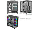 XILENCE Xilent Gleam X818.ARGB Gaming ATX PC noir, Tour RGB ATX Midi