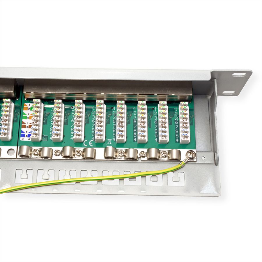 VALUE Panneau de brassage Cat.6A (Classe EA) 19", 24 ports, STP, gris