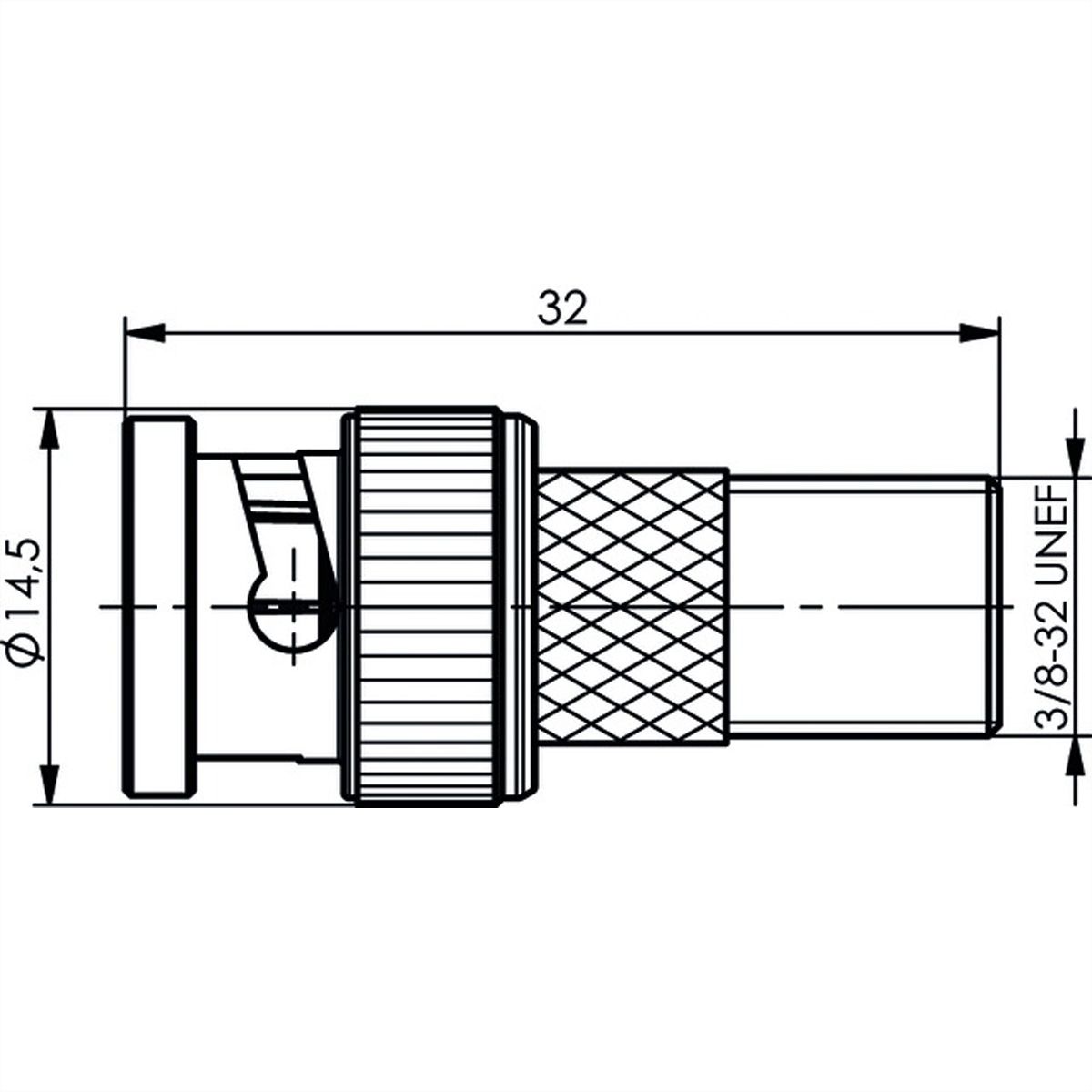 TELEGÄRTNER Adaptateur BNC-mâle / F-femelle