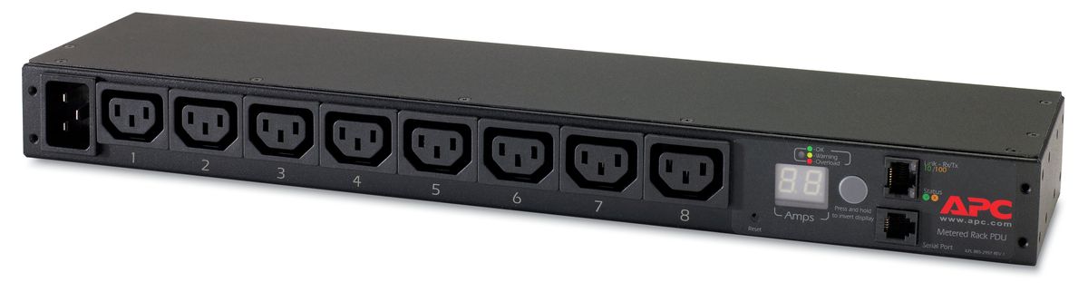 APC AP7821B - Bandeau de prises, avec compteur, 1U, 16 A, 230 V, 8xC13