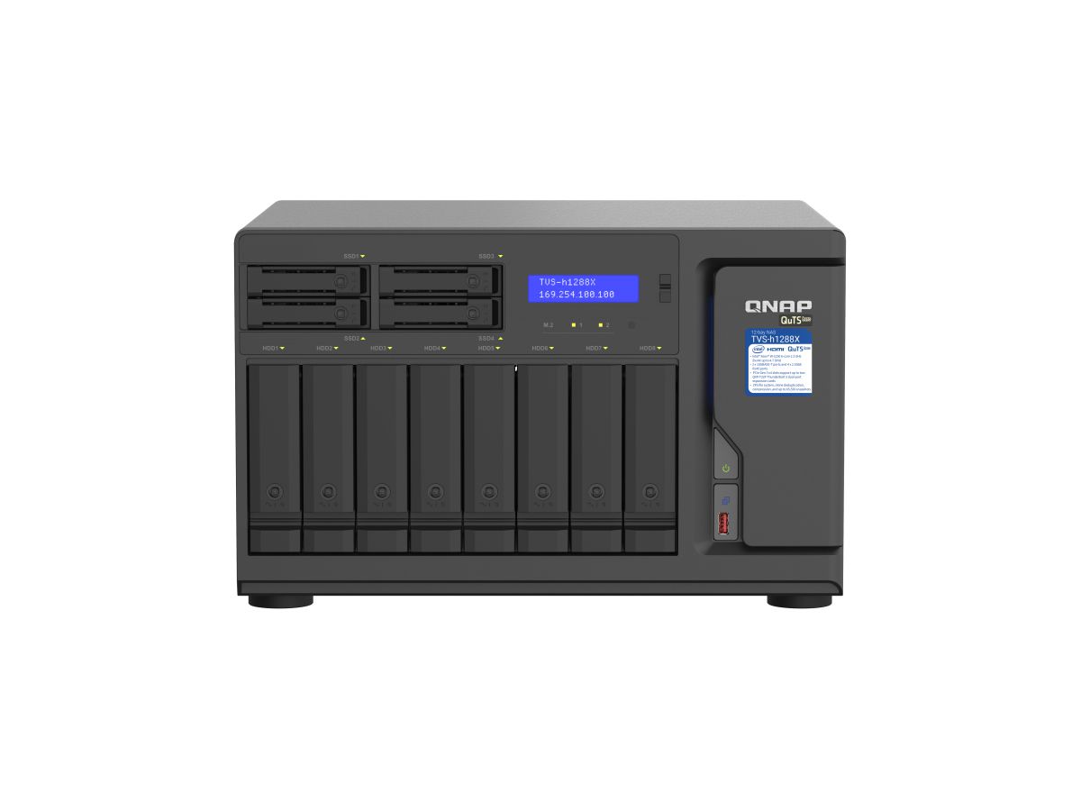 QNAP TVS-h1288X NAS Tower Ethernet/LAN Noir W-1250
