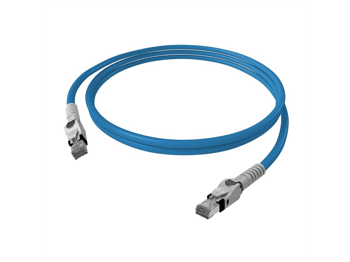 EasyLan VarioBoot Cordon Cat.6A, S/FTP, bleu, 2 m