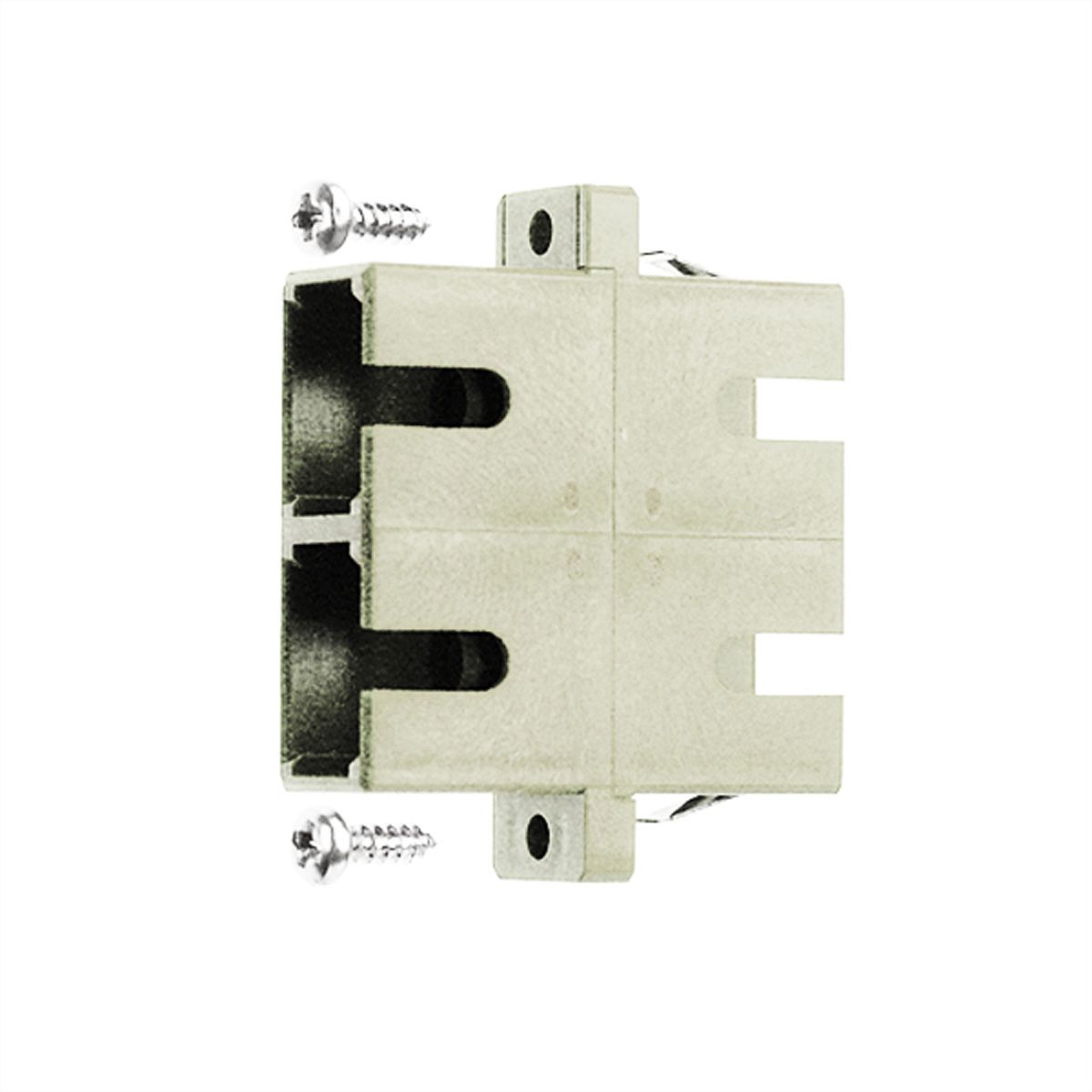 TELEGÄRTNER  Coupleur SC Duplex, Multimode, Manchon en céramique, boîtier en plastique, beige