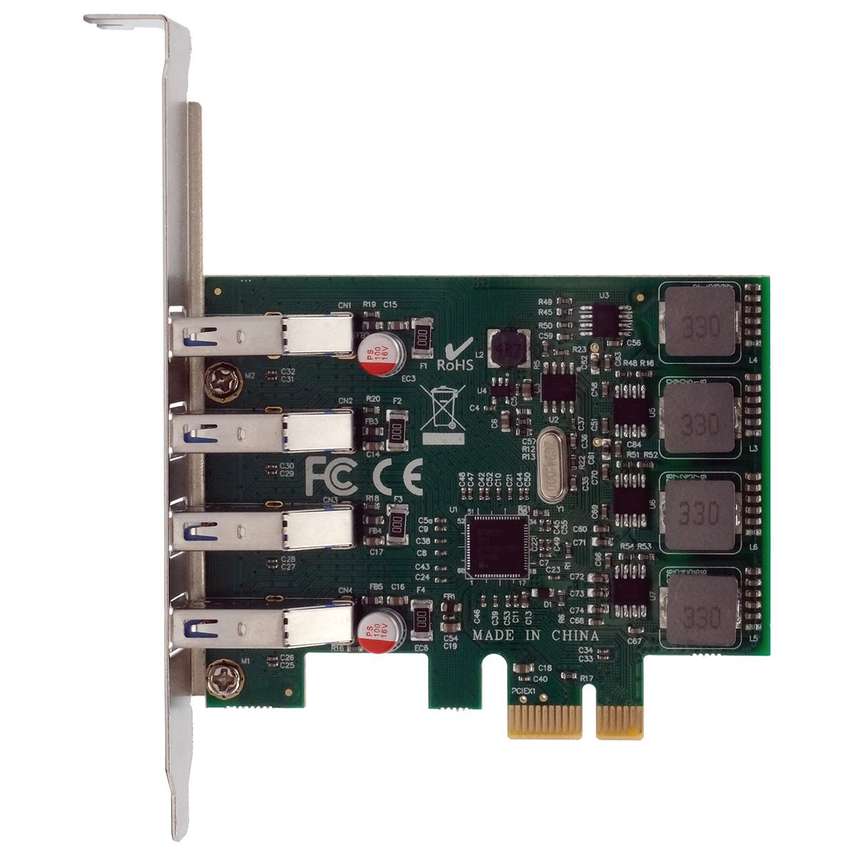 EXSYS EX-11194 Carte PCIe 4 ports USB 3.2 Gen 1
