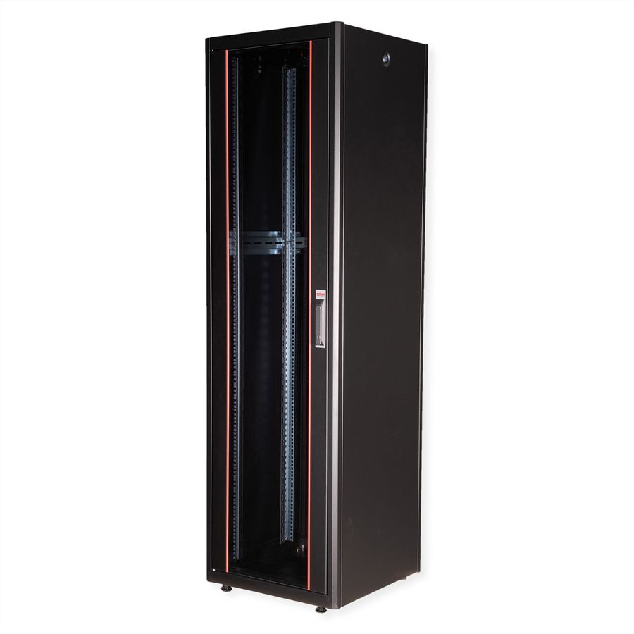 ROLINE 19" Baie réseau Basic 42U, 600x600 LxP Porte verre noir