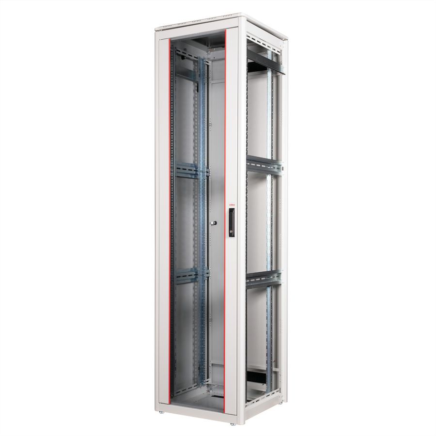 ROLINE 19" Baie réseau Pro 47U, 600x600 LxP Porte verre gris