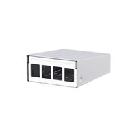 METZ CONNECT Keystone boîtier en saillie 4 ports blanc pur, non équipé