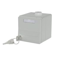 METZ CONNECT Boîtier apparent pour module IP44 , Couvercle rabattable + serrure, 2 ports non équipés , gris
