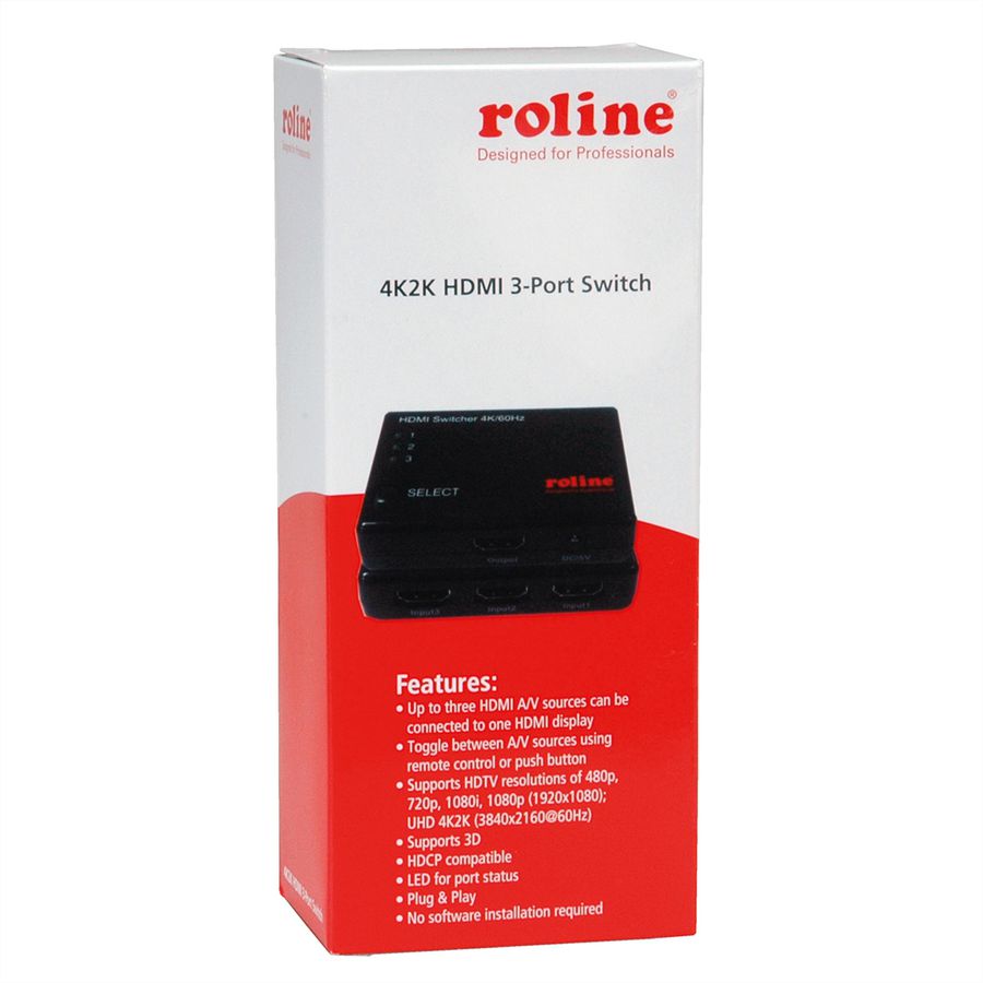ROLINE Switch HDMI 4K 3 ports