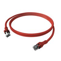 Cordon EasyLan DualBoot PushPull IP20, Cat.6A (Classe EA), S/FTP, rouge, 2 m