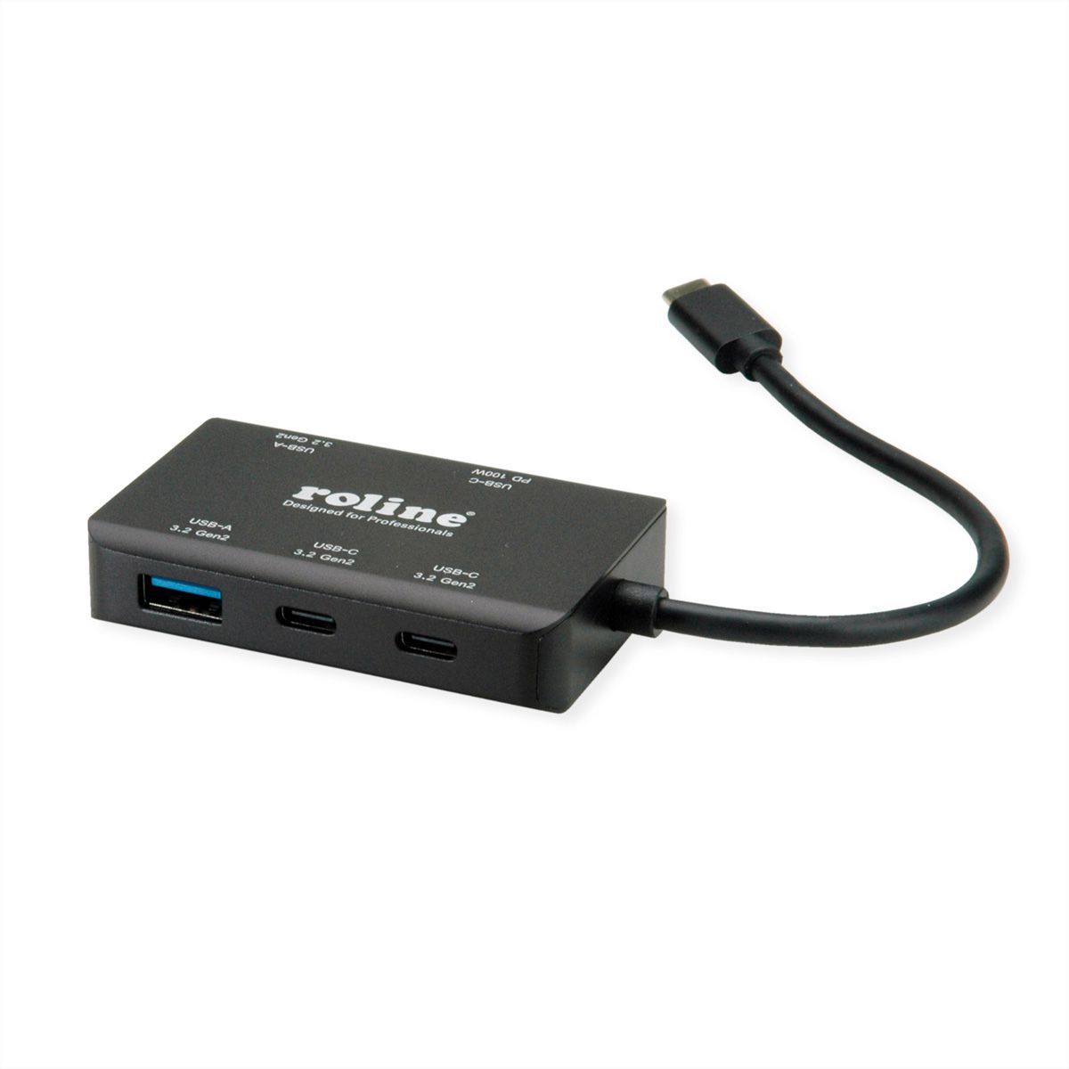 ROLINE Hub USB 3.2 Gen2 , 4 ports (2x A + 2x C), +PD(100W)