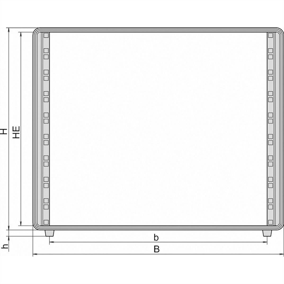 SCHROFF Comptec 19" Desktop Case, non blindé, capot alu, 9 U, 84 HP, 600 mm