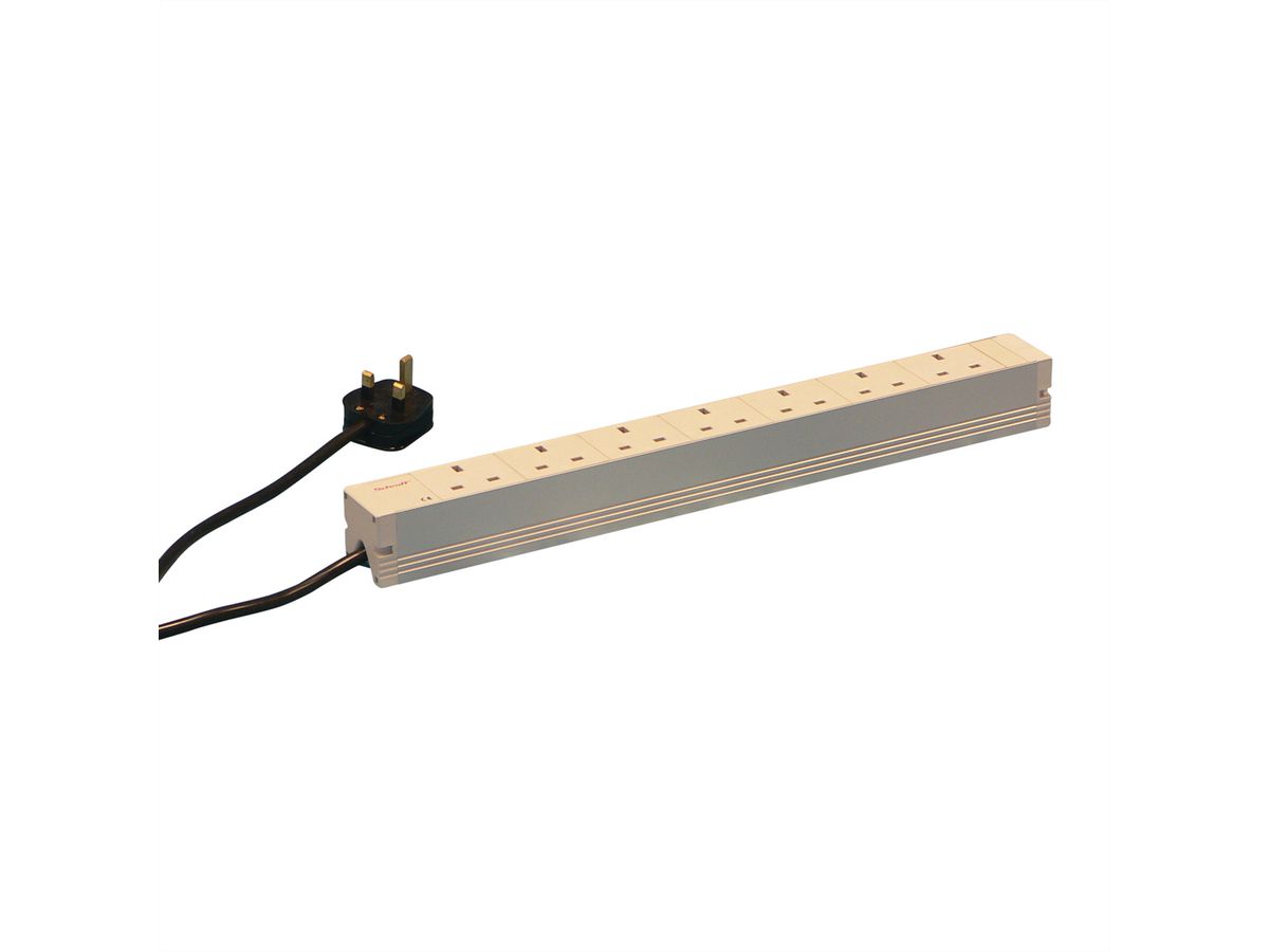 Bâti de prises SCHROFF, BS, 7 prises, 19"