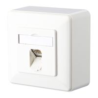 METZ CONNECT E-DAT C6 Prise, 1 port, apparent (AP), blanc pur