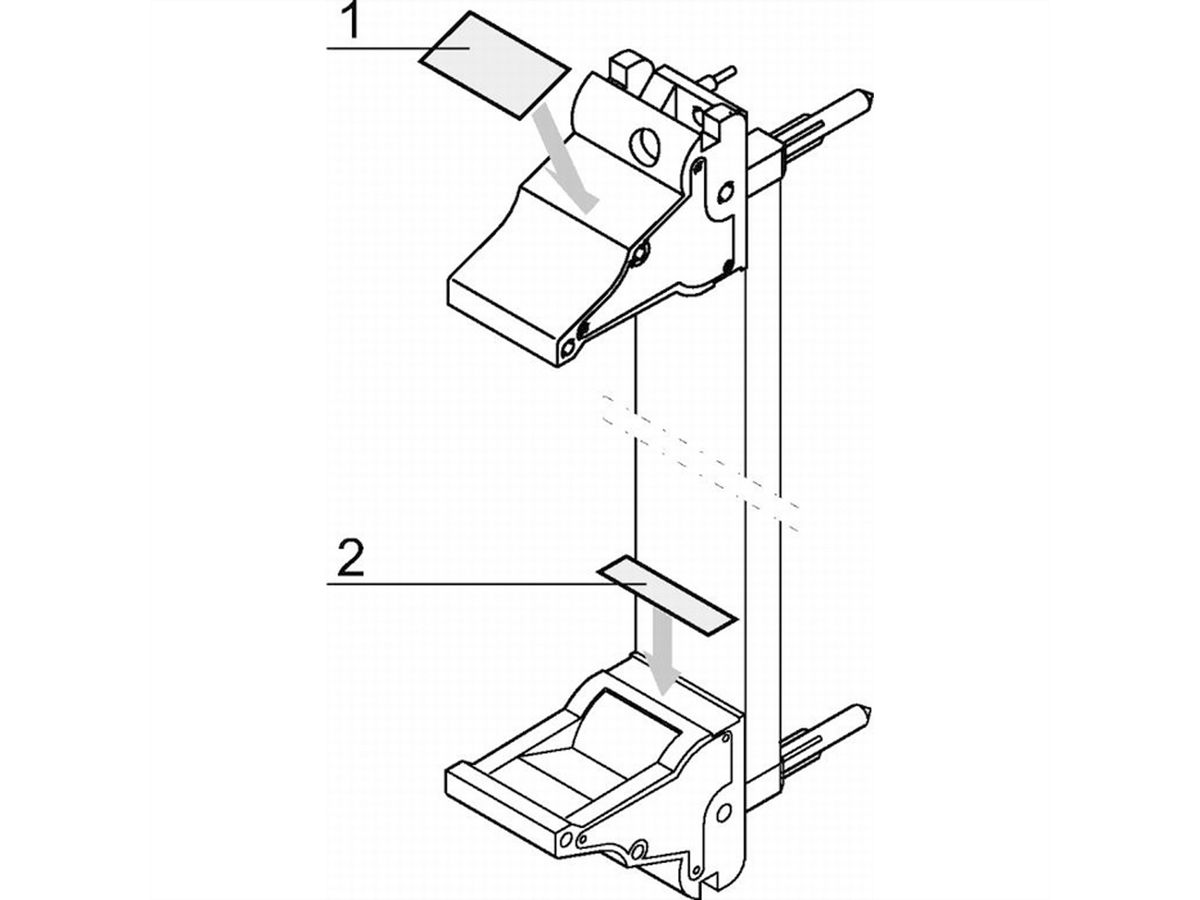 SCHROFF Plug-In Unit Bande d'étiquettes pour poignée IEL, IET, feuille avec 210 pièces, 19 x 9,5 mm
