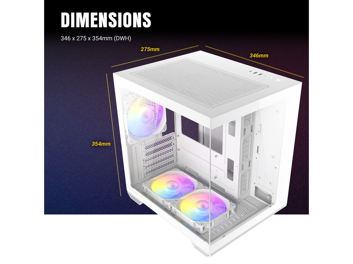 ANTEC CX60M ARGB Boîtier PC Mini Tour Micro-ATX, noir