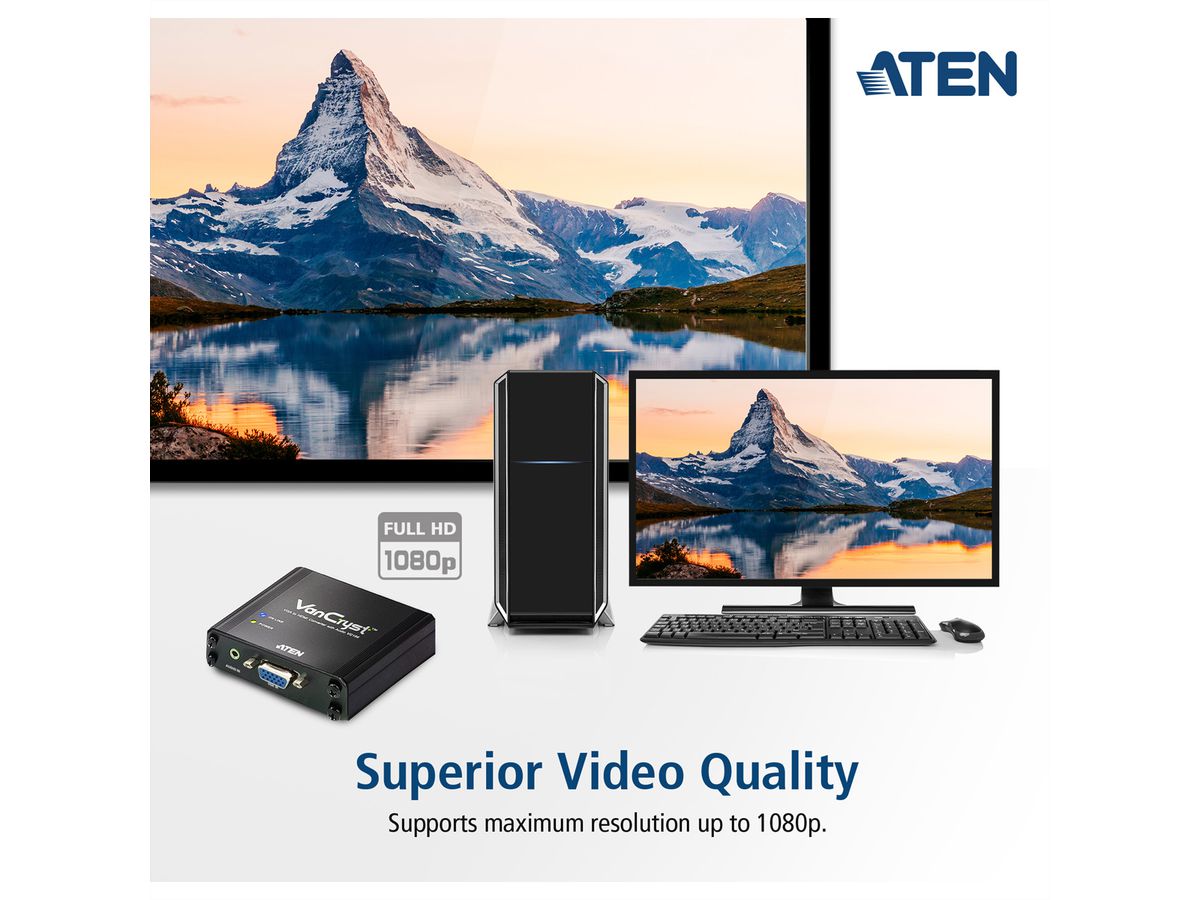 ATEN VC180 Convertisseur audio-vidéo VGA-HDMI