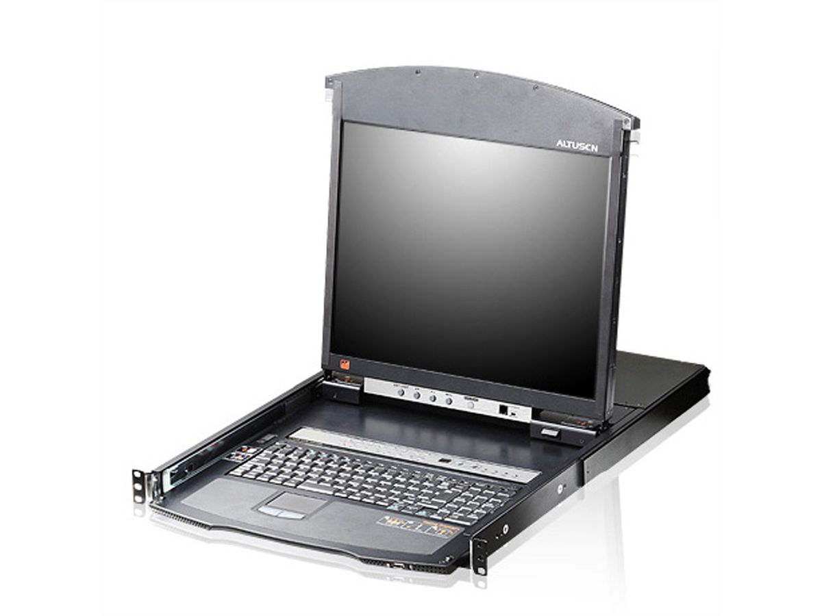 ATEN KL1508AiN Commutateur KVM LCD 48cm 8 ports Multi-Interface Cat 5 sur IP, FR-Layout