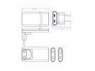 VALUE Chargeur USB, 2 ports type A+C, 65W, prise euro / US