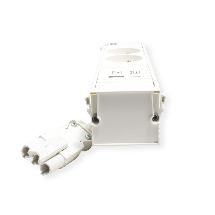 BACHMANN CONI 2xUTE 1xUSB A/C 22W 0,2m GST18 RAL9010