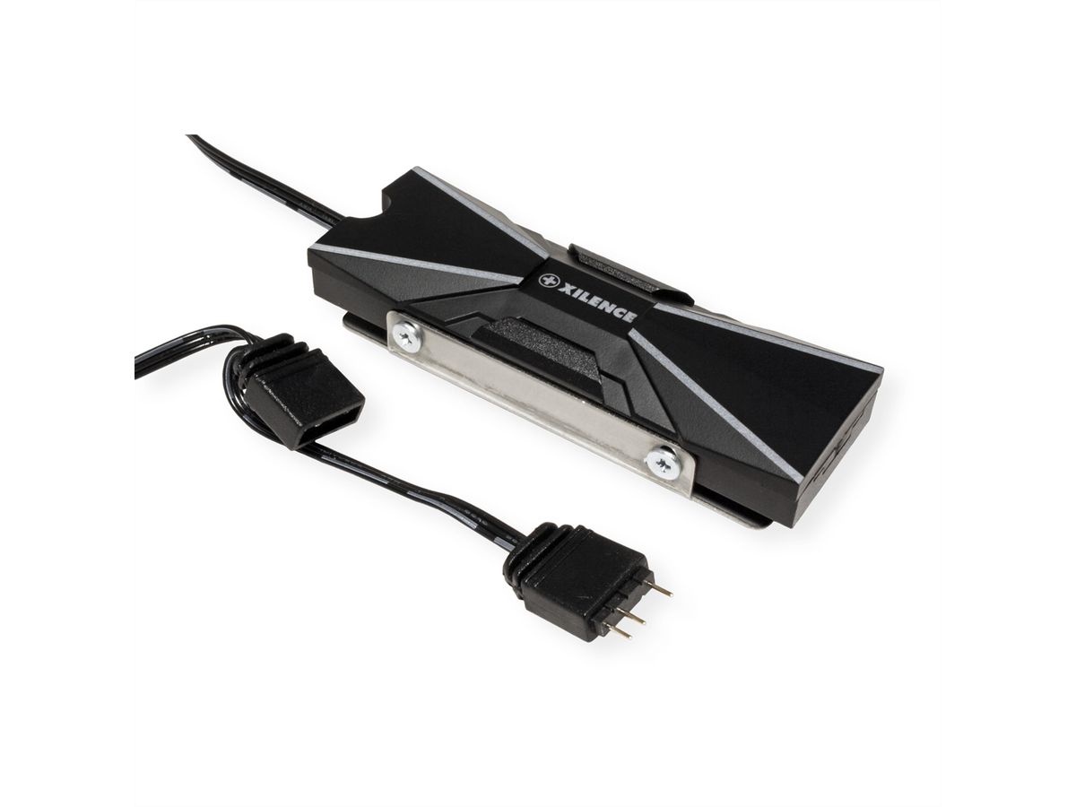 Xilence M2SSD.B.ARGB Radiateur M.2 2280 SSD PCIe NVMe/SATA, 3PIN ARGB 5V, passif