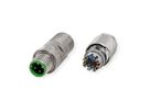 METZ CONNECT Connecteur M12, codage D, IP67, à confectionner sur site, droit