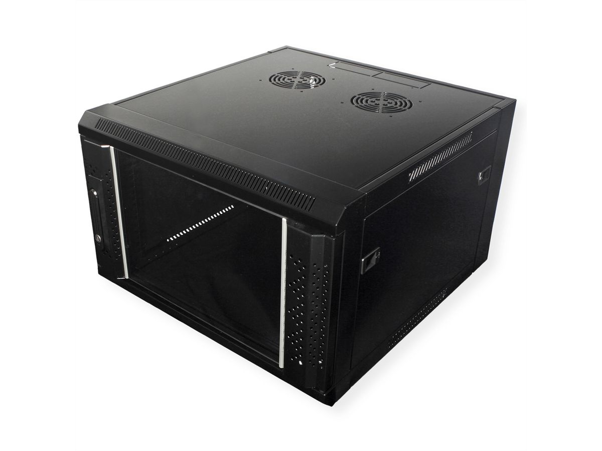 VALUE Armoire murale 6UH (HxLxP) 368 x 570 x 600mm, noir