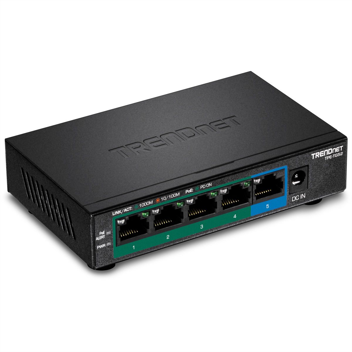 TRENDNET TPE-TG52 Switch PoE+ Gigabit à 5 ports