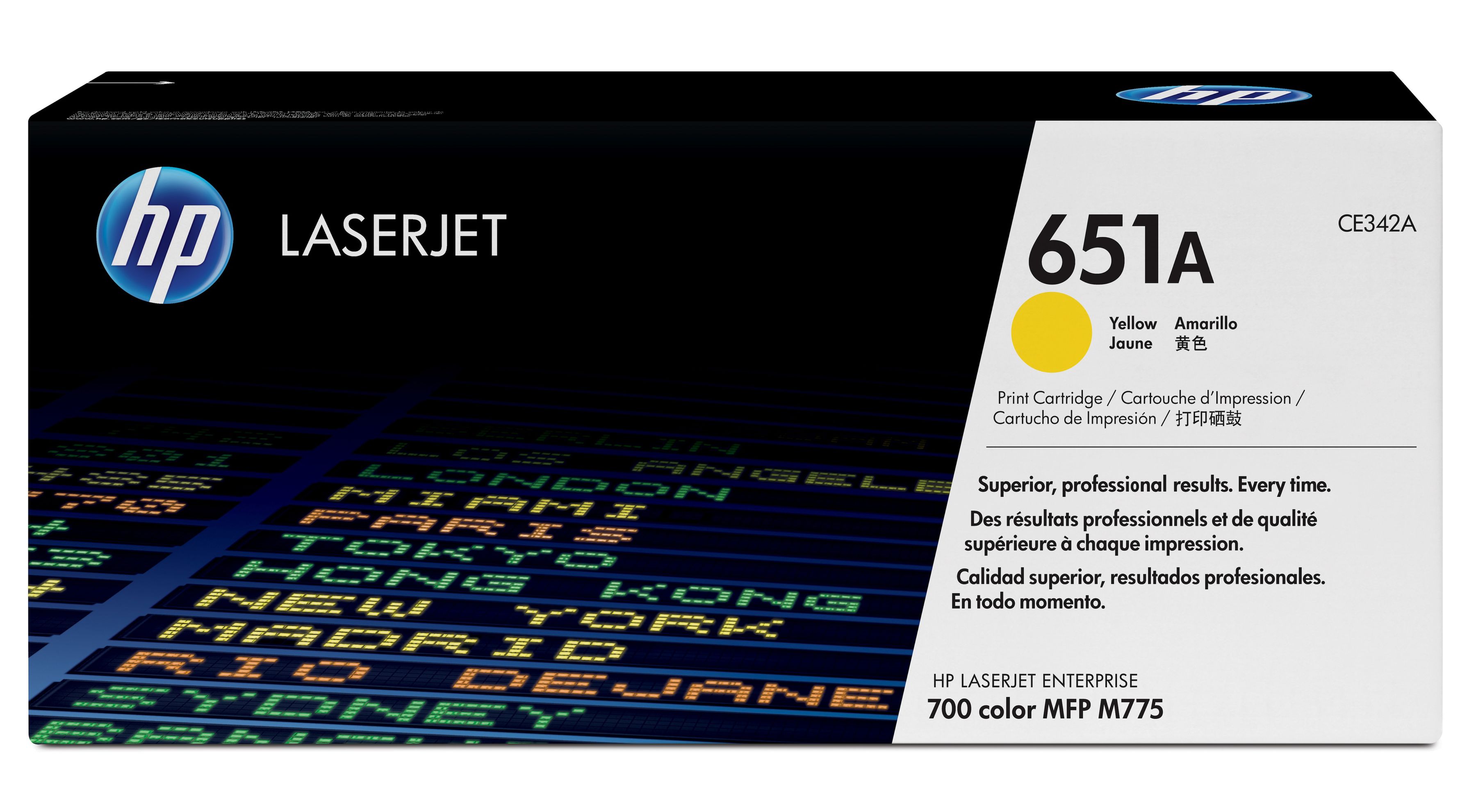 HP 651A toner LaserJet jaune authentique