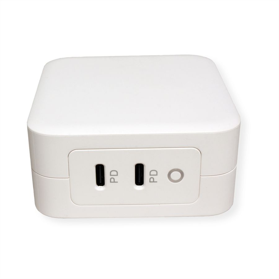 ROLINE Chargeur USB avec prise Euro, 2 ports, 2x C (PD), 100W, GaN