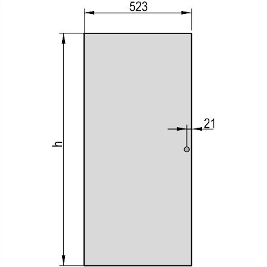 Porte acier Eurorack SCHROFF, Angle d'ouverture 120°, RAL 7035, 29 U 600W