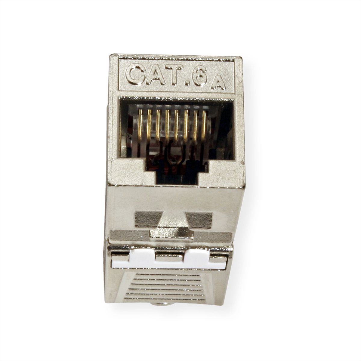 ROLINE Keystone Cat.6A (Classe EA), blindé, sans outil, SLIM, blanc argent