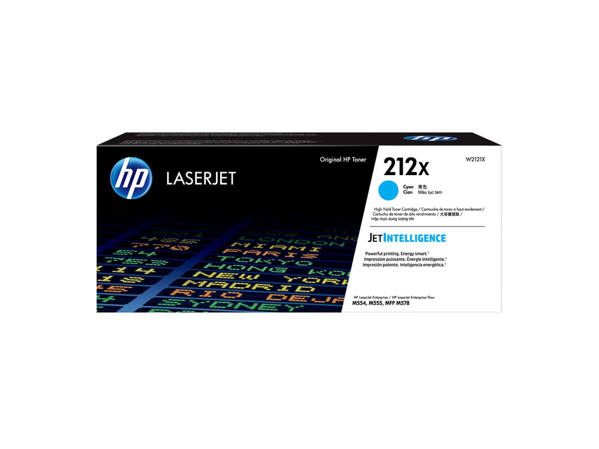 HP Toner LaserJet cyan grande capacité authentique 212X