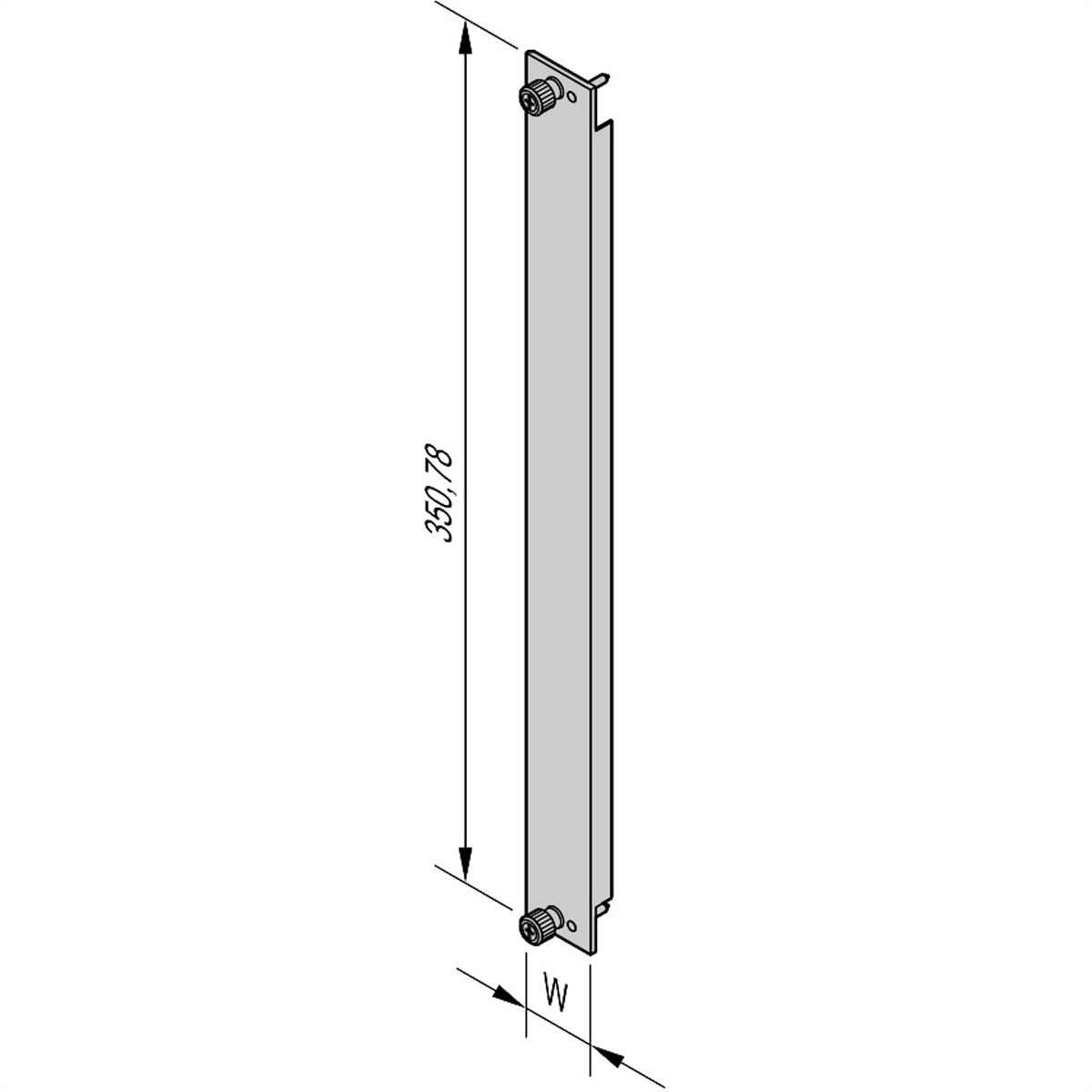 Panneau de remplissage AdvancedTCA SCHROFF, sans déflecteur d'air, 8 U, 6 HP, SSt