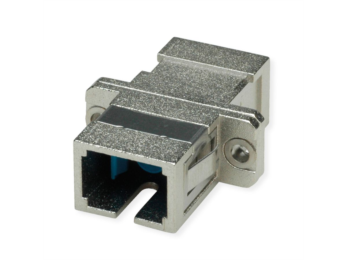 TELEGÄRTNER Coupleur SC, Singlemode et Multimode, Manchon en céramique, boîtier en métal, gris