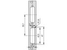 SCHROFF Face avant 19" avec découpe Sub-D, 2x25 pôles, 3U, 4 F, 2,5 mm, Al, RAL 7035