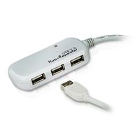 ATEN UE2120H Concentrateur d'extension USB 2.0 à 4 ports, gris, 12 m