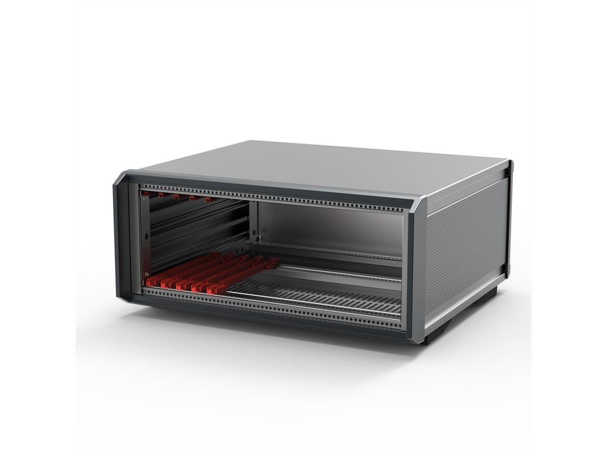 Coffret de bureau complet PropacPRO SCHROFF, blindé, 3 U, 63 HP, 266 mm