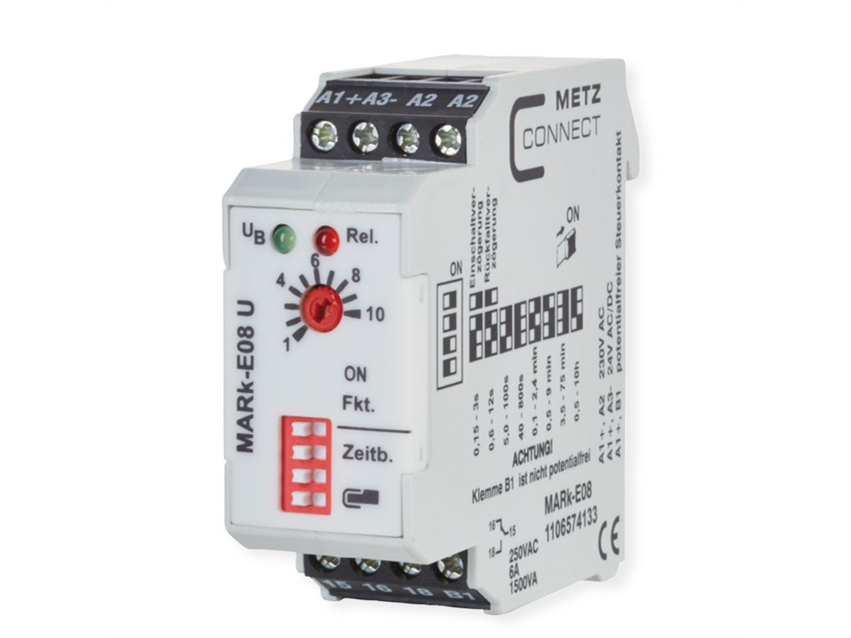 METZ CONNECT MARk-E08 U 230 V AC, 24 V AC/DC Relais temporisé