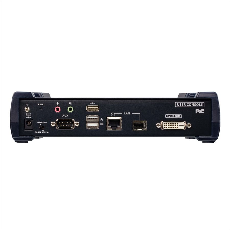 ATEN KE6912R Système d'extension KVM 2K DVI-D Dual Link sur IP avec PoE, récepteur