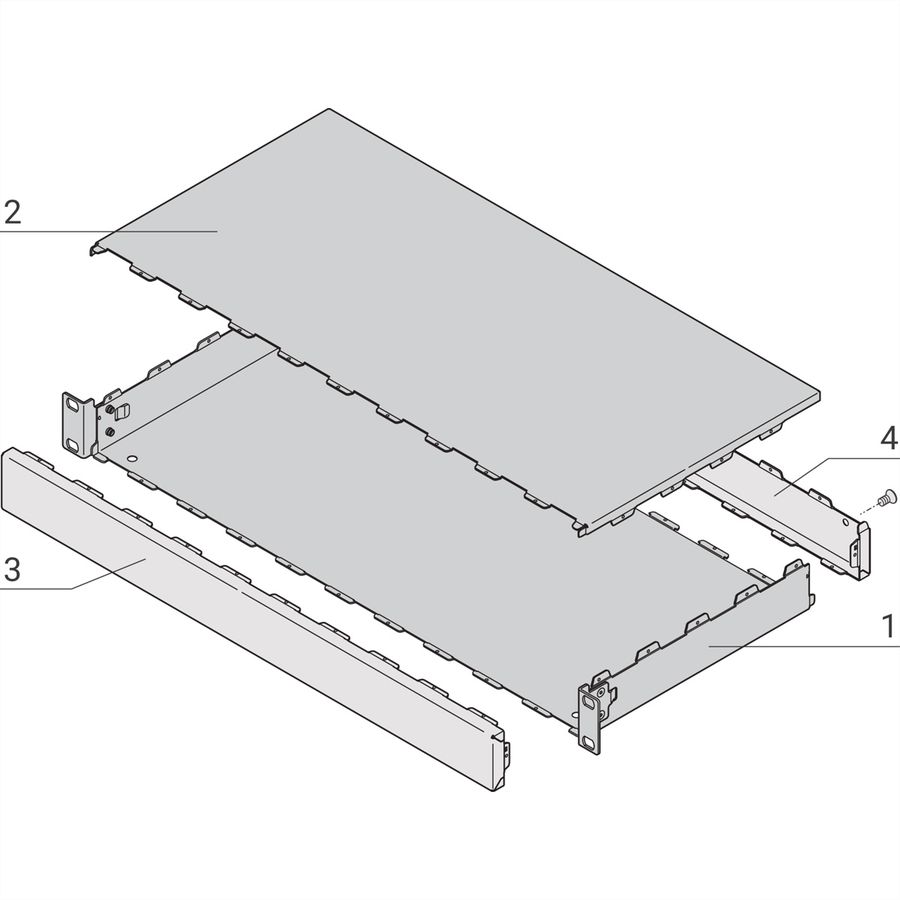 SCHROFF Interscale 19" Châssis à monter en rack, non perforé, 3 U, 84 HP, 310 mm