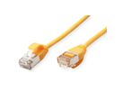 ROLINE Cordon DataCenter U/FTP Cat.6A (Classe EA), LSOH, slim, jaune, 2 m