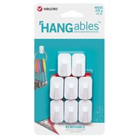 VELCRO® HANGables Crochets micro-adhésifs 225 g, 8 pièces, amovibles, blanches