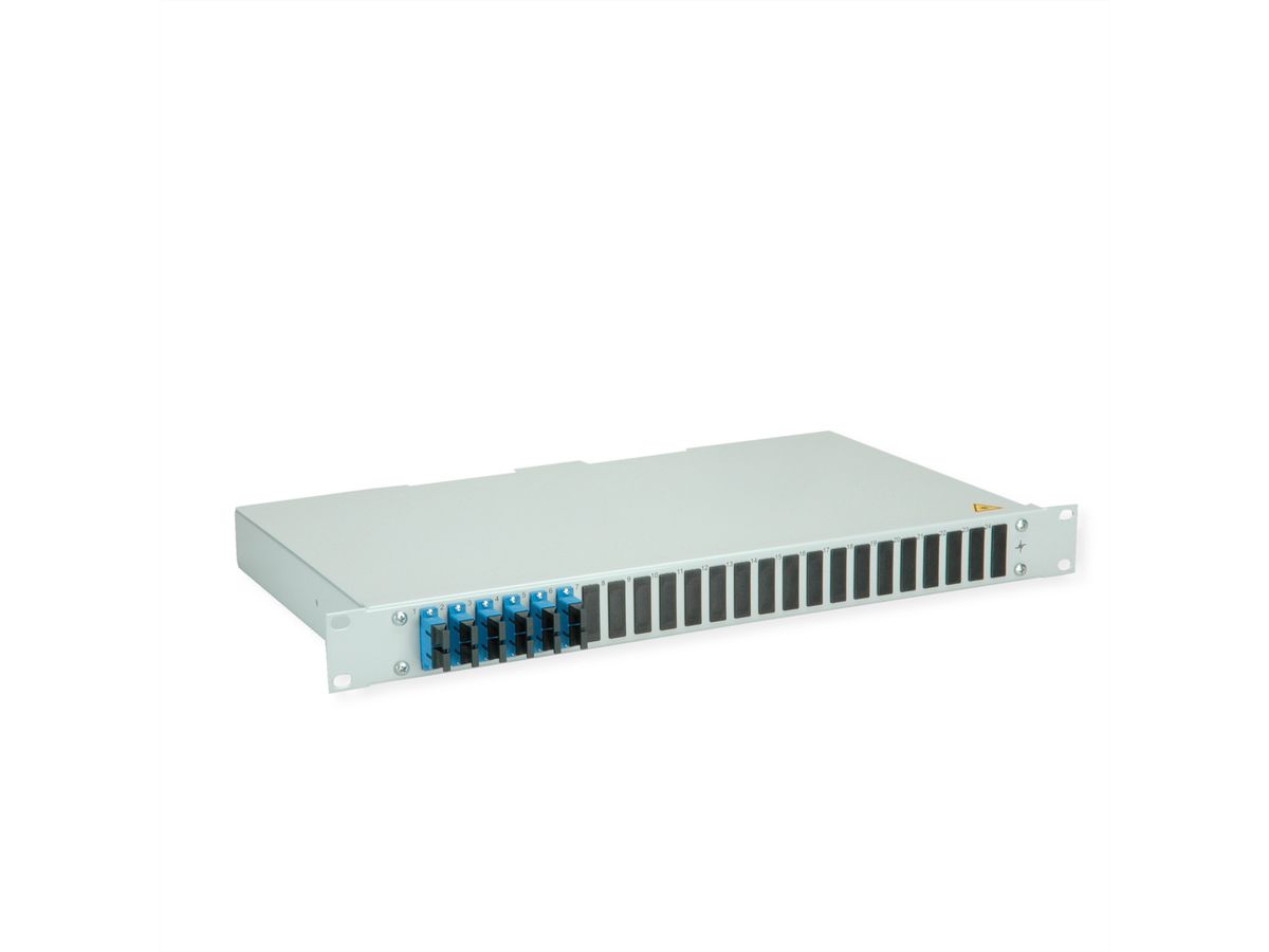 TELEGÄRTNER BASIS eco Panneau FO avec coupleurs, 6x SC Duplex, bleu, OS2