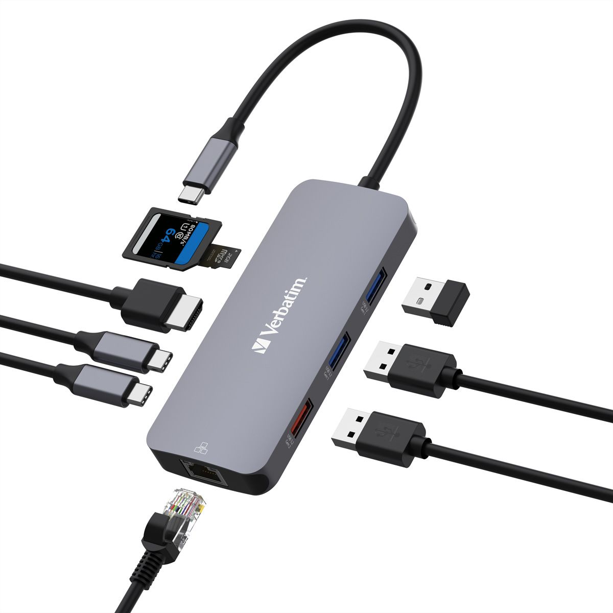 VERBATIM CMH-09 Hub Pro Multiports USB-C