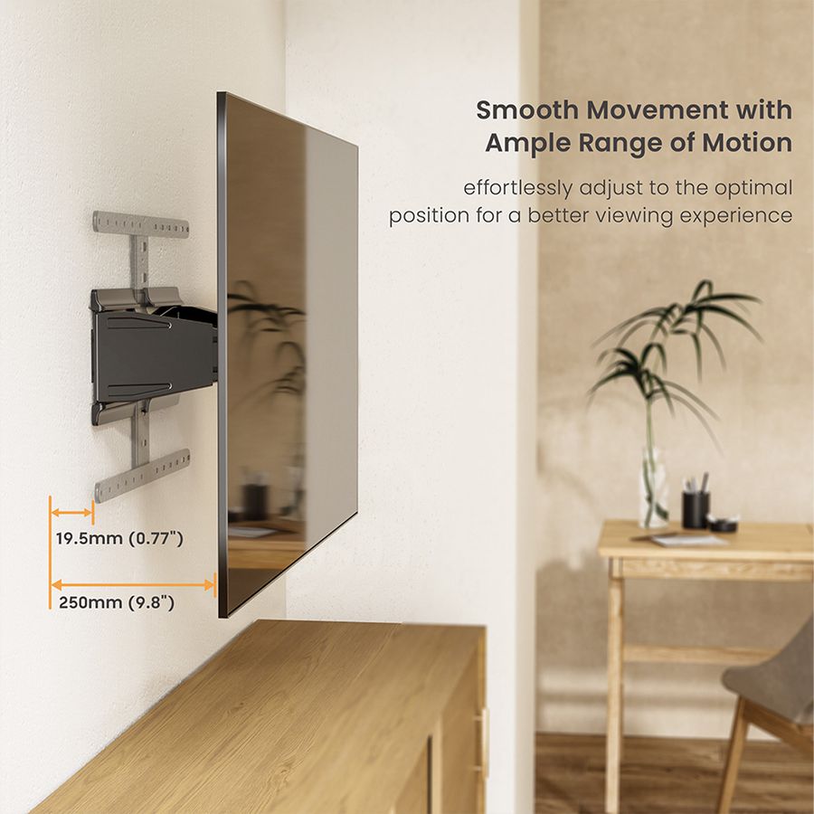 VALUE Support mural pour écrans LCD, ultra-slim, 43-90 pouces, jusqu'à 50 kg
