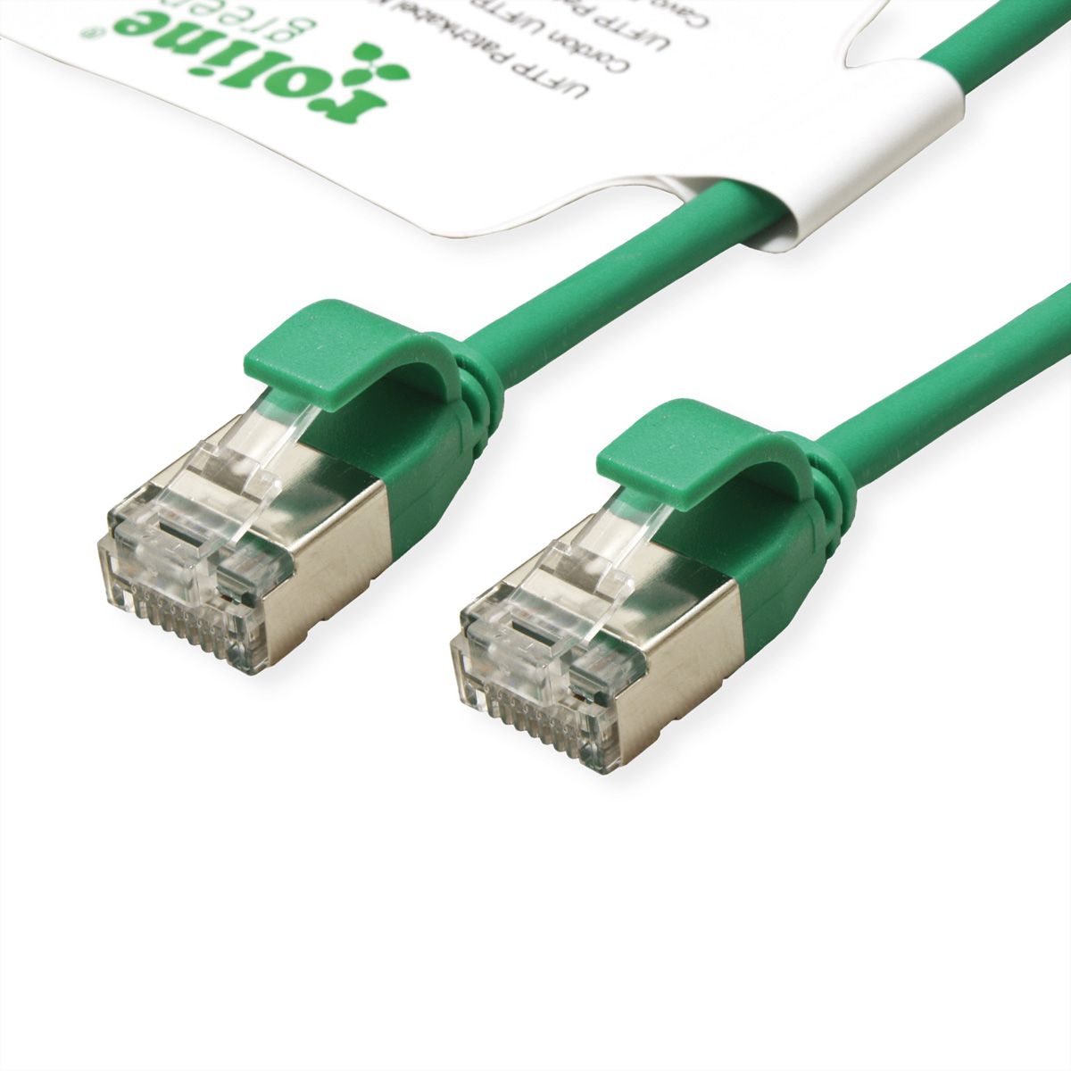 ROLINE GREEN Cordon DataCenter U/FTP Cat.6A (Classe EA), LSOH, slim, vert, 2 m