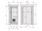 SCHROFF - Armoire unibody pour l'extérieur avec porte simple, 930H 16 U, 700W 500D