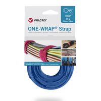 VELCRO® One Wrap® Strap 20mm x 230mm, 25 pièces, bleu